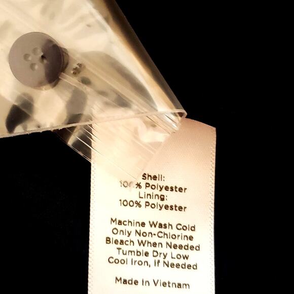 Talbots Blue Swiss Dot Blouse Sheer Long Sleeve Button Front | Size XL - Picture 10 of 11